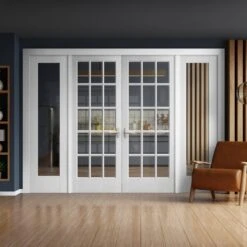 White Primed Internal SA 15L Clear Glass 1 Panel Sidelight Room Divider Set (123163)