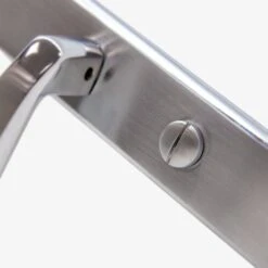 Deco Lever On Backplate Bathroom Door Handle Set - Polished Chrome / Satin Chrome (122280) 5 Deco Lever On Backplate Bathroom Door Handle Set - Polished Chrome / Satin Chrome (122280) -Oak Door Store 1724166355 01618700