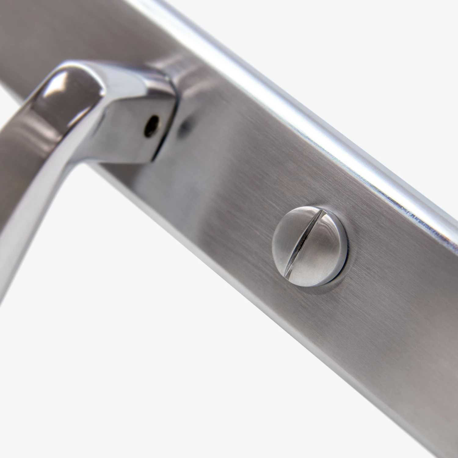 Deco Lever On Backplate Bathroom Door Handle Set - Polished Chrome / Satin Chrome (122280) 3 Deco Lever On Backplate Bathroom Door Handle Set - Polished Chrome / Satin Chrome (122280) - Image 3