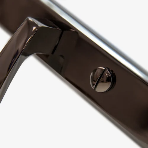 Ritz Lever On Backplate Bathroom Door Handle Set - Black Nickel (122289) -Oak Door Store 1724166555 89540700