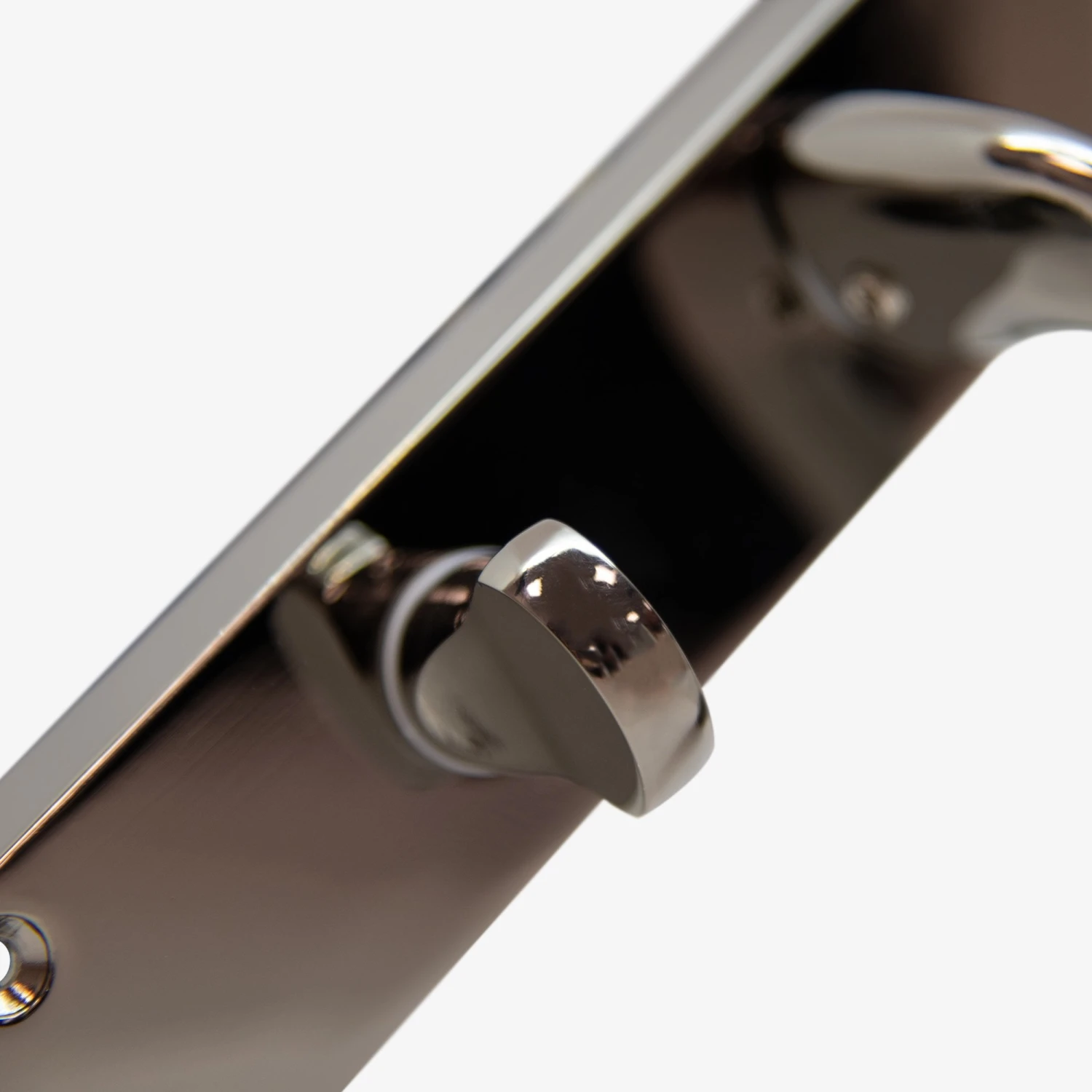 Scimitar Lever On Backplate Bathroom Door Handle Set - Black Nickel (122296) 2 Scimitar Lever On Backplate Bathroom Door Handle Set - Black Nickel (122296) - Image 2