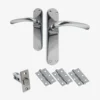 Palace Lever On Backplate Fire Door Handle Set - Polished Chrome (122271)