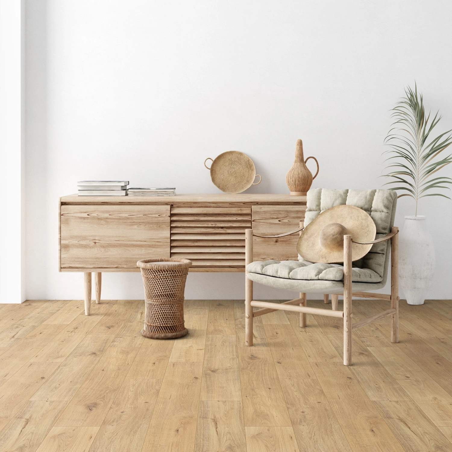 Natural Mix Oak - Ocean Water-Resistant 8mm Laminate Flooring (82436) 1 Natural Mix Oak - Ocean Water-Resistant 8mm Laminate Flooring (82436)