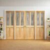 Clear Pine Unfinished Internal 2P 2L Campion Glass Sidelight Room Divider Set (123141)