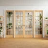 Clear Pine Unfinished Internal SA 15 Clear Glass Sidelight Room Divider Set (123142)