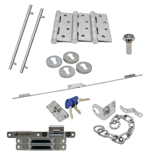 Circular Autolock 900mm External Pull Handle Set - Satin Stainless Steel (122898)