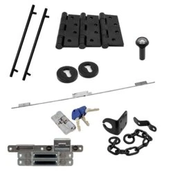 Circular Autolock 900mm External Pull Handle Set - Matt Black (122901)