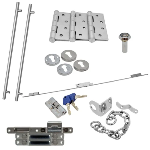 Circular Autolock 1200mm External Pull Handle Set - Satin Stainless Steel (122899)