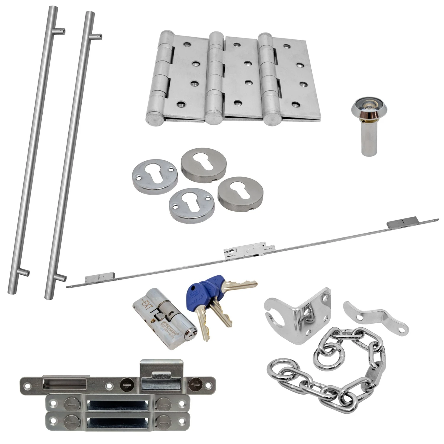 Circular Autolock 1200mm External Pull Handle Set - Satin Stainless Steel (122899) 1 Circular Autolock 1200mm External Pull Handle Set - Satin Stainless Steel (122899)