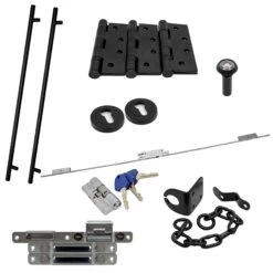 Circular Autolock 1200mm External Pull Handle Set - Matt Black (122902)