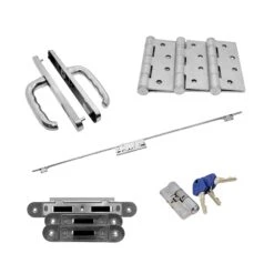 Crimebeater External Back Door Lever Handle Set - Polished Stainless Steel (122906)