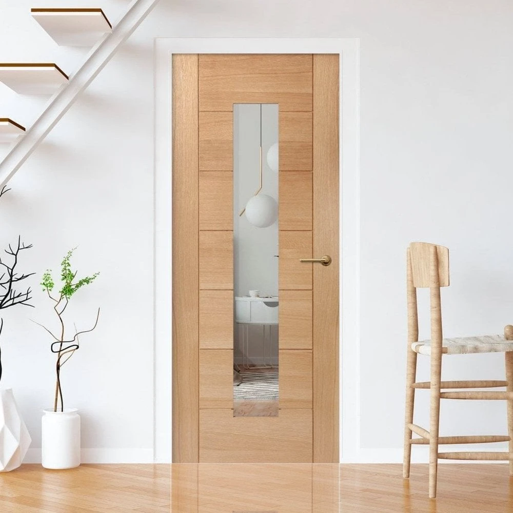 Oak Internal Fully Finished Pedrena 1 Light Clear Glass FD30 Fire Door (121945) 1 Oak Internal Fully Finished Pedrena 1 Light Clear Glass FD30 Fire Door (121945)