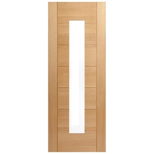 Oak Internal Fully Finished Pedrena 1 Light Clear Glass FD30 Fire Door (121945) -Oak Door Store 1727355206 85540100