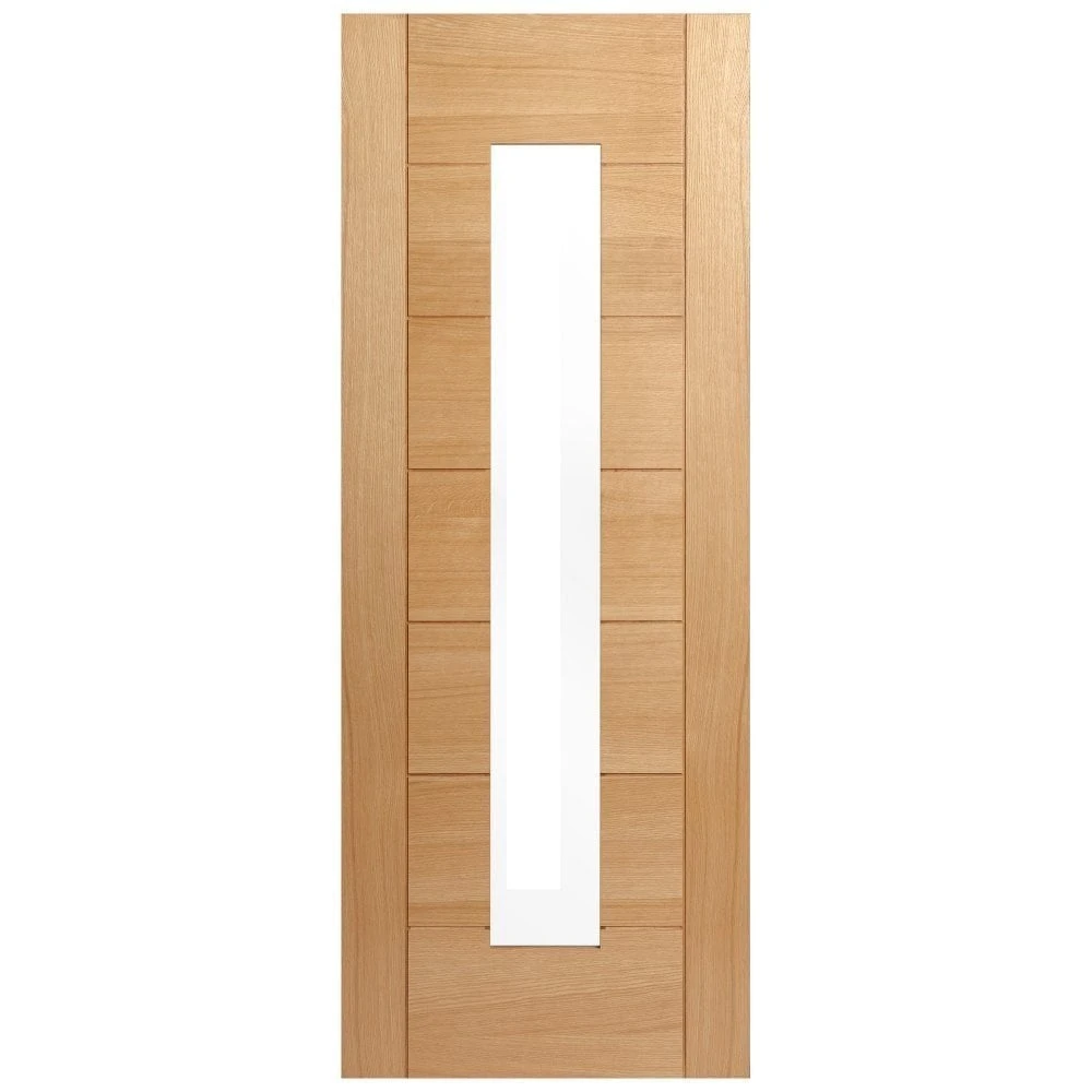 Oak Internal Fully Finished Pedrena 1 Light Clear Glass FD30 Fire Door (121945) 3 Oak Internal Fully Finished Pedrena 1 Light Clear Glass FD30 Fire Door (121945) - Image 3