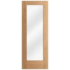 Oak Internal Fully Finished Pattern 10 1 Light Clear Glass FD30 Fire Door (121948) -Oak Door Store 1727356315 50379200