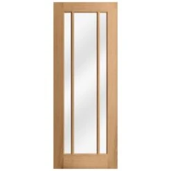 Oak Internal Fully Finished Toledo 3 Light Clear Glass FD30 Fire Door (121949) 6 Oak Internal Fully Finished Toledo 3 Light Clear Glass FD30 Fire Door (121949) -Oak Door Store 1727356532 59381400