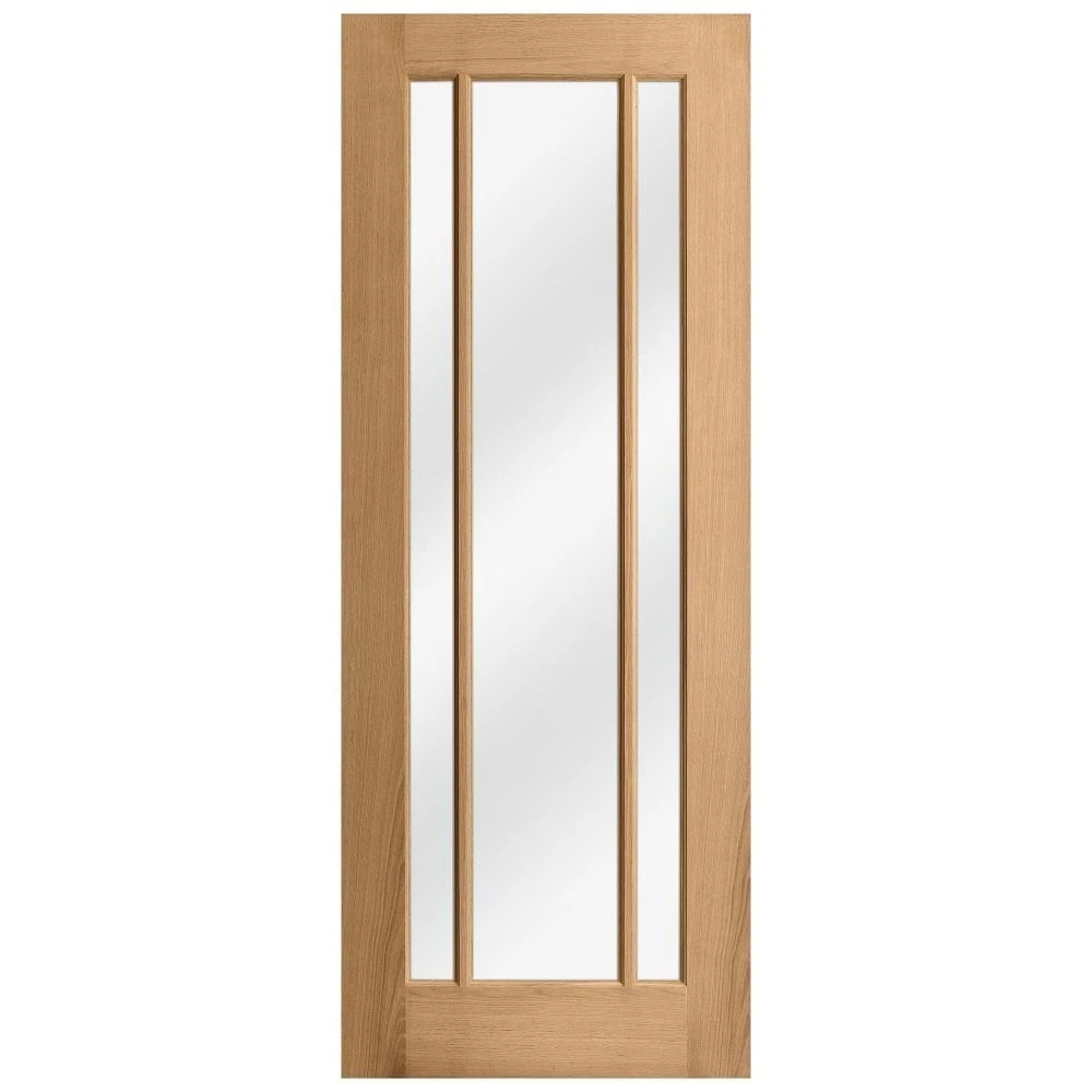 Oak Internal Fully Finished Toledo 3 Light Clear Glass FD30 Fire Door (121949) 3 Oak Internal Fully Finished Toledo 3 Light Clear Glass FD30 Fire Door (121949) - Image 3