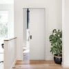 White Primed Internal Lifestyle Flush Framed 100mm Pocket Door Set (123286)