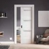 White Primed Internal Elegance Ripley Framed 100mm Pocket Door Set (123254)