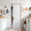 White Moulded Internal Lifestyle Smooth Caprice 2 Panel Framed 100mm Pocket Door Set (123285)