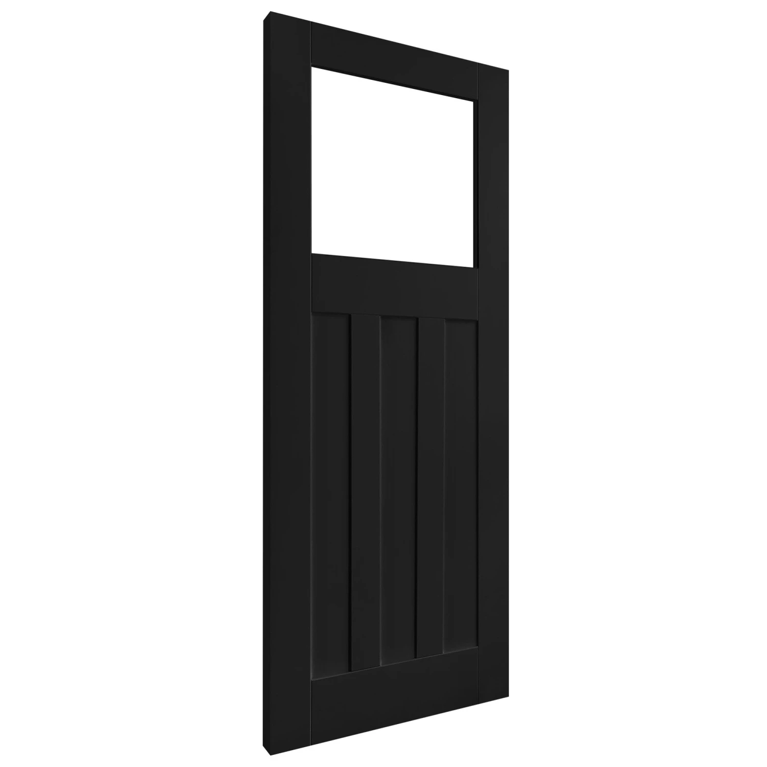 Black Internal Fully Finished Oak DX Clear Glass Door (121609) 2 Black Internal Fully Finished Oak DX Clear Glass Door (121609) - Image 2