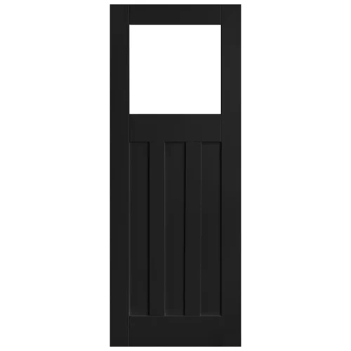 Black Internal Fully Finished Oak DX Clear Glass Door (121609) -Oak Door Store 1727709620 10188100
