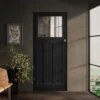 Black Internal Fully Finished Oak DX Clear Glass Door (121609)