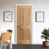 Oak Internal Unfinished Traditional Victorian 4 Panel FD30 Fire Door (51745)