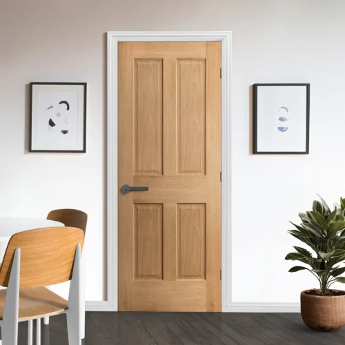 Oak Internal Unfinished Victorian Made-to-Measure FD30 Fire Door (122639)