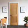 Oak Internal Fully Finished Victorian Made-to-Measure FD30 Fire Door (122652)