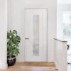 White Internal Primed Trent 1 Light Obscure Glass Door (107890)