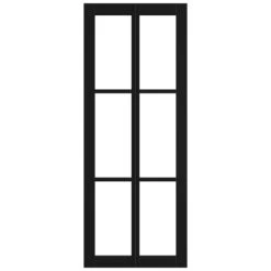 Jet Black Internal Fully Finished Industrial Studio 3 Light Clear Glass Bi-fold Door (124499) -Oak Door Store 1728661088 29660700