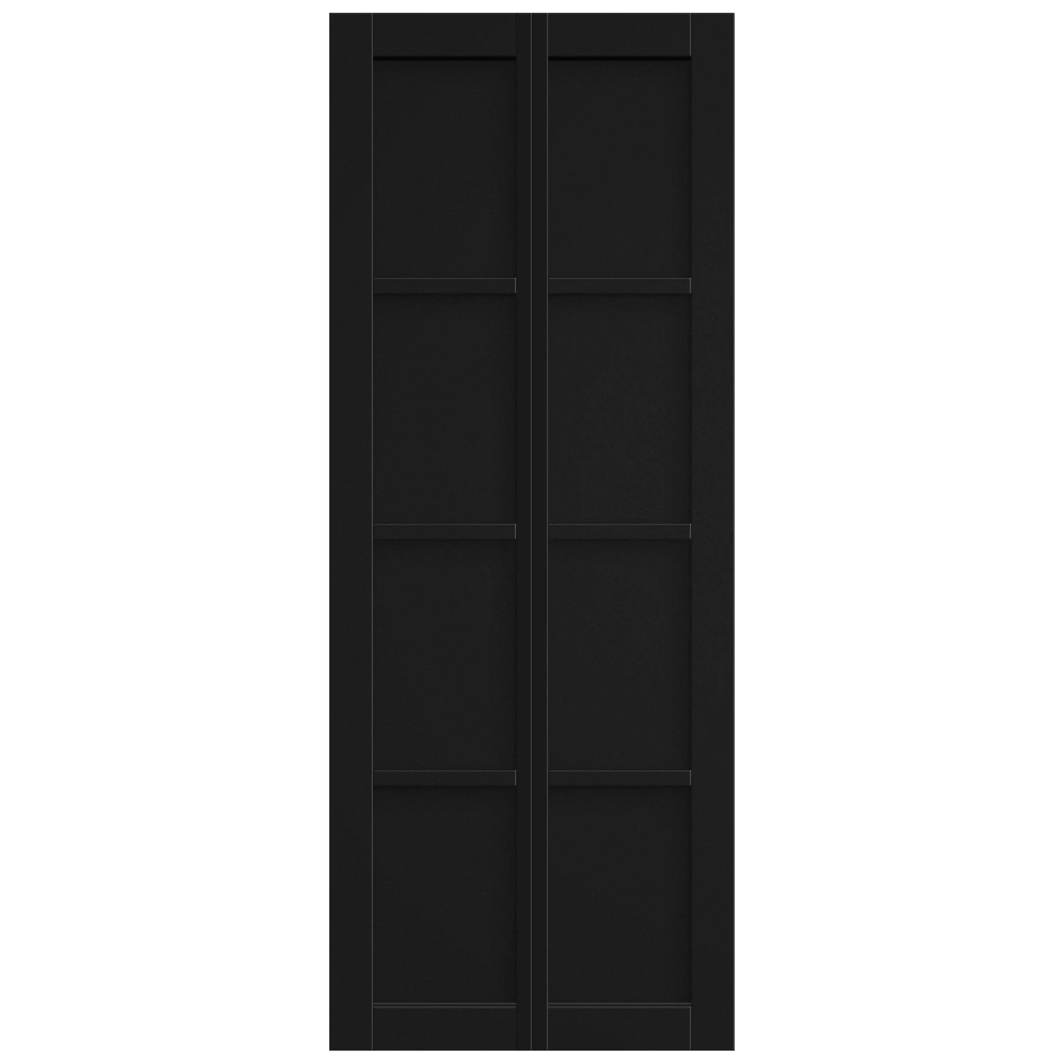 Jet Black Internal Fully Finished Industrial Studio 4 Panel Solid Bi-fold Door (124502) 3 Jet Black Internal Fully Finished Industrial Studio 4 Panel Solid Bi-fold Door (124502) - Image 3