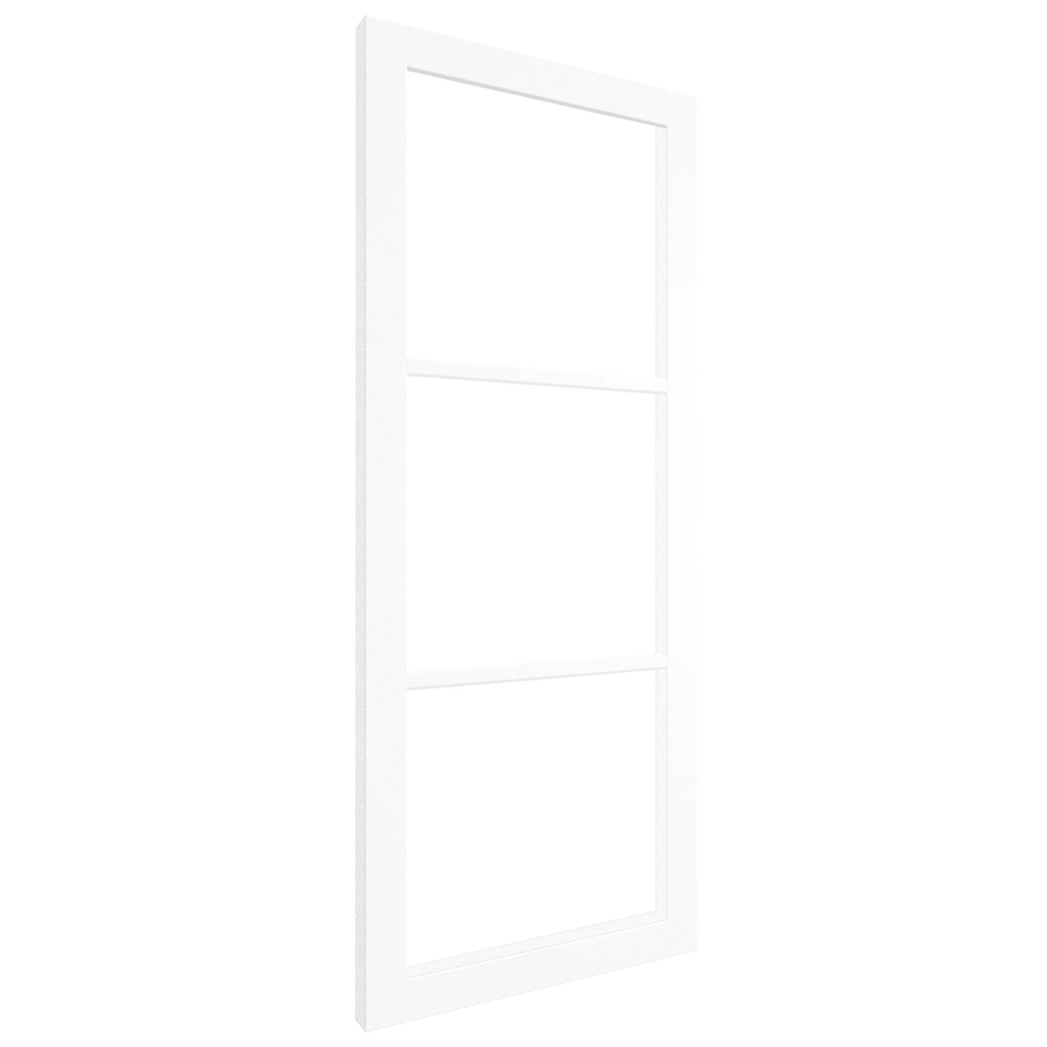 Internal Primed Studio Industrial 3 Light Clear Glass Door (121193) 2 Internal Primed Studio Industrial 3 Light Clear Glass Door (121193) - Image 2