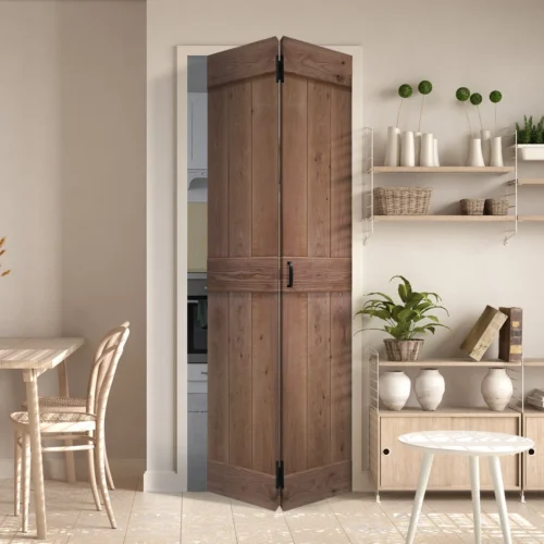 Oak Internal Unfinished Rustic Grange Solid Bi-Fold Door (107967)