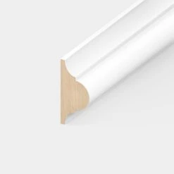 White - 2.4m Painted Dado Rail Decorative Moulding (123835)