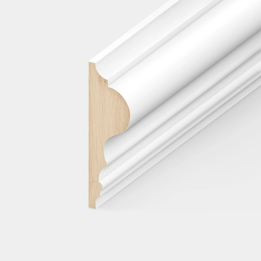 White - 2.4m Painted Dado Rail Decorative Moulding (122307) 1 White - 2.4m Painted Dado Rail Decorative Moulding (122307)