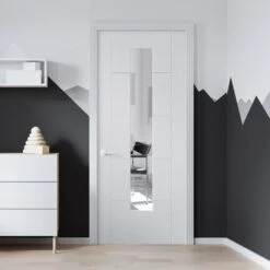 White Internal Primed Parma 1 Light Clear Glass Door (110294) 7 White Internal Primed Parma 1 Light Clear Glass Door (110294) -Oak Door Store 1731679385 89301900