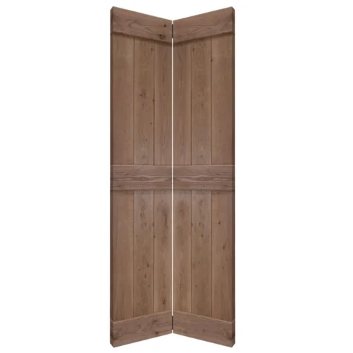 Oak Internal Unfinished Rustic Grange Solid Made-to-Measure Bi-Fold Door (124113) -Oak Door Store 1733226982 94830200