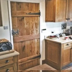 Solid Oak Internal Unfinished Rustic Grange Solid Made-to-Measure Ledged Door (124115) -Oak Door Store 1733227228 64777000
