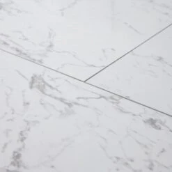 Carrara Marble - Lustre Stone 8mm High Gloss Laminate Flooring (90003) -Oak Door Store 1733231458 49908300