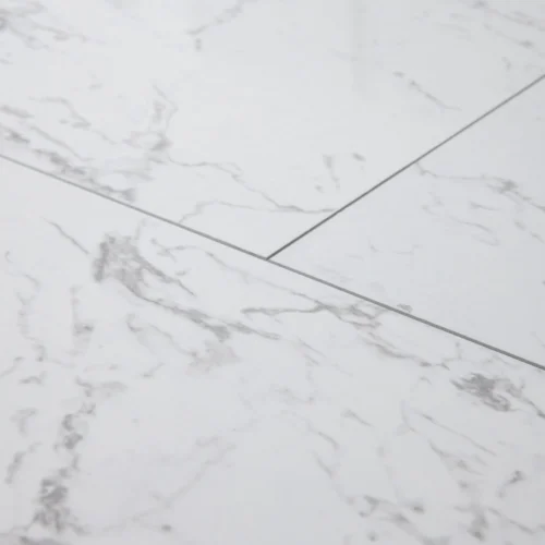 Carrara Marble - Lustre Stone 8mm High Gloss Laminate Flooring (90003) -Oak Door Store 1733231458 49908300
