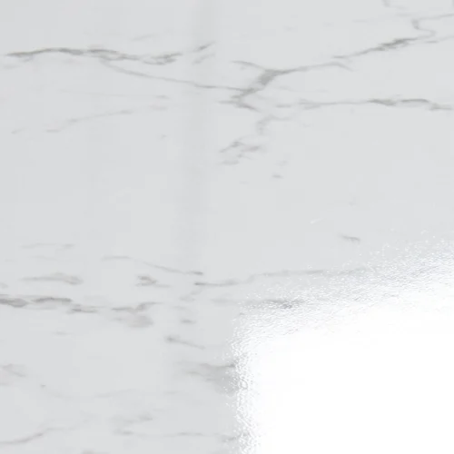 Carrara Marble - Lustre Stone 8mm High Gloss Laminate Flooring (90003) -Oak Door Store 1733231462 19357900