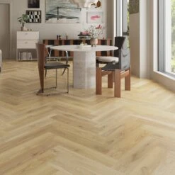 Kitchener Oak - Prime Herringbone 5mm Purecoat Rigid Core Vinyl Flooring (123016)