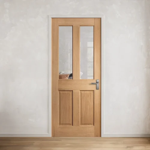 White Internal Oak Camargue 1 Light Clear Glass KF Door (121773) 7 White Internal Oak Camargue 1 Light Clear Glass KF Door (121773) -Oak Door Store 1734344601 72963100