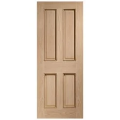 White Internal Oak Oregon Raised Mouldings 4 Panel FD30 Fire Door (121820) -Oak Door Store 1734345077 30581600