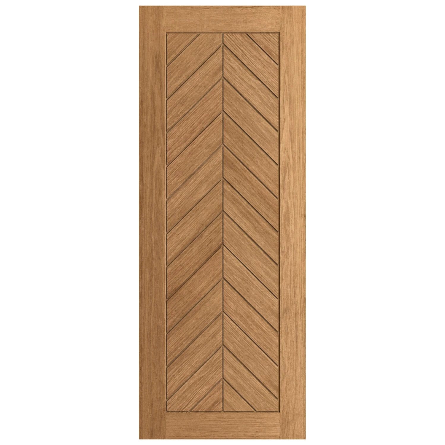 Oak Internal Fully Finished Chevron FD30 Fire Door (124131) 3 Oak Internal Fully Finished Chevron FD30 Fire Door (124131) - Image 3