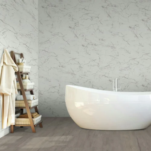 Liberty Carrara Marble - Lustre Stone 800 X 400mm Waterproof Wall Panelling (122540) 9 Liberty Carrara Marble - Lustre Stone 800 X 400mm Waterproof Wall Panelling (122540) -Oak Door Store 1734528580 02076500