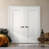 Internal White Primed Elegance Lancaster 1 Panel Pair Door (121414)