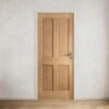 White Oak Unfinished Internal Oregon 4 Panel KF FD30 Fire Door (121798)